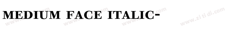 medium face italic字体转换